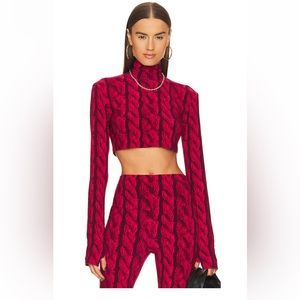 Norma Kamali Slimm Fit Turtleneck Cropped Top (S)